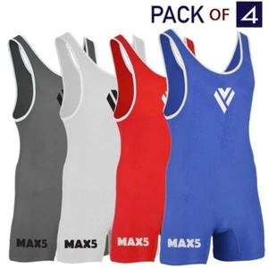 Men's Wrestling Singlet High Quality Team Sports Singlets Blue, Red, White, Gray - Picture 1 of 26