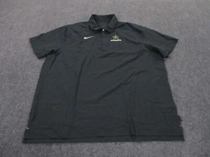 Vanderbilt Commodores Shirt Adult 3XL Black Polo Nike Football Swoosh Mens - Picture 1 of 10