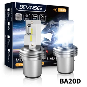 2x BA20D LED Headlight Bulbs 36W For Honda XR250 XR600 1988-2000 XR650 2001-2007 - Picture 1 of 11