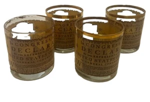 Vintage 4er Set Bicentennial 1776-1976 Independence Rocks Lowball Gläser - Bild 1 von 19