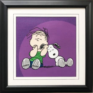 Arachidi ""Naptime"" NUOVO PERSONALIZZATO ARTE INCORNICIATA Arachidi Linus e Snoopy cane addormentato - Foto 1 di 3