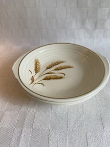 Set of 3 Vtg 1930s 1940s Edwin Knowles Yorktown Wheat Fruit / Dessert Bowls 6" - Picture 1 of 5