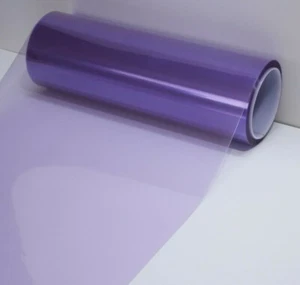 Brillo Brillante PÚRPURA Light Tint Film Fog Tail Headlight Overlay Cover Roll Sheet - Imagen 1 de 2