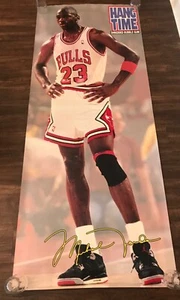 Rare 1991 Michael Jordan Hang Time Bubble Gum Poster 77x31 VINTAGE Life-size - Picture 1 of 8