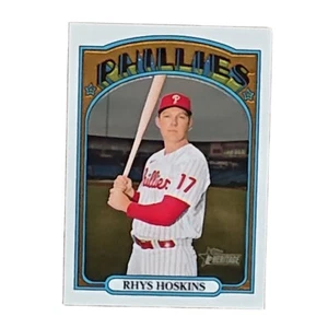 2021 Rhys Hoskins 544/999 Chrome Refractor Topps Heritage 19 Phillies - Picture 1 of 3