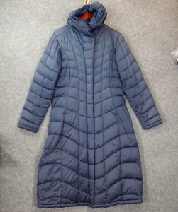 PATAGONIA Long Goose Down Parka Women Medium Downtown Loft Blue Chic Outdoor - Picture 1 of 21
