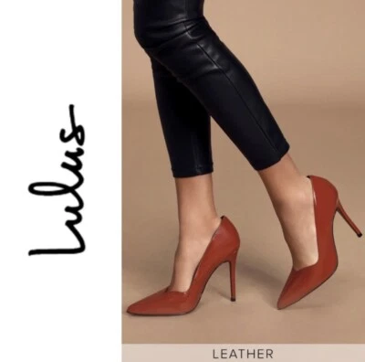 Nuevo en caja Zapatos de tacón de aguja Lulu’s Lynda de charol rojo punta 6,5 Foto 1 de 4
