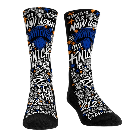 Unisex Rock Em Socks New York Knicks Graffiti Crew Socks Cover