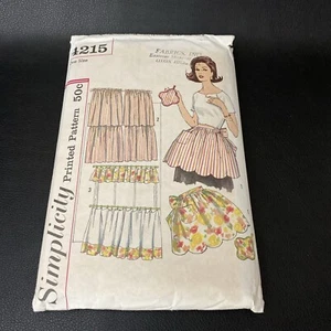 Simplicity 4215 Misses Apron , Pot Holder, Cafe & Cottage Curtain Pattern. Cut - Picture 1 of 11