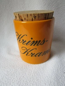 Wächtersbach Krimskrams Deckeldose Keramik mit Korkdeckel orange W. Germany - Bild 1 von 5