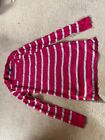 Gap red and grey ribbed cotton knit jumper size s