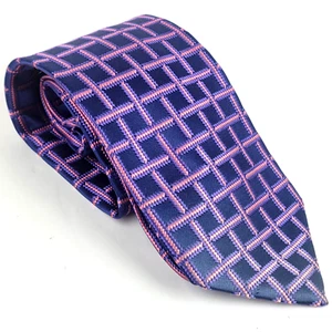 Robert Talbott 100% Silk Best of Class Tie Navy Pink Purple Hand Sewn - Picture 1 of 6