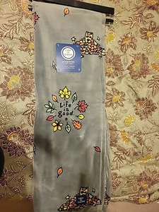 NEU MIT ETIKETT LIFE IS GOOD HERBST SPASS FLEECE OVERSIZED ÜBERWURF... "BLATTFLOR RAKETE" - Bild 1 von 4