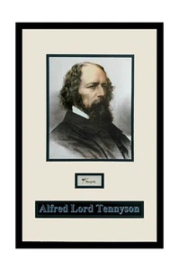 Alfred Lord Tennyson Signature Cut Matted and Framed Ready to Hang - Picture 1 of 4