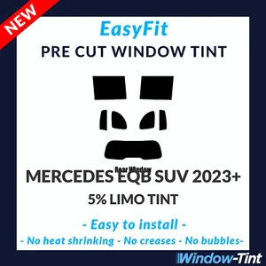 EasyFit Static Pre Cut Window Tint For Mercedes EQB SUV 2023+ - 5% Limo Rear - Picture 1 of 3