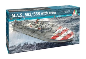M.A.S. MAS 563/568 Boat With Crew 1:35 Plastic Model Kit 5626 ITALERI - Foto 1 di 4