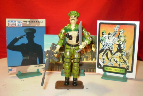 1986 GI JOE LEATHERNECK MARINE INFANTRY Near COMPLETE + CARDS cobra VINTAGE ARAH Cover