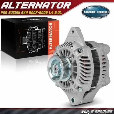 Alternator for Suzuki SX4 2007-2009 L4 2.0L 80 Amp/12 Volt CW 5-Groove Pulley - Image 1 of 4
