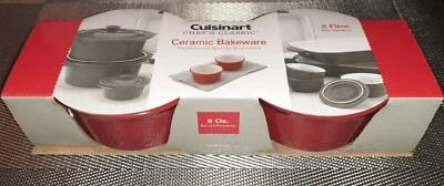 NEW! Cuisinart Chef's Classic Ceramic Bakeware-Set of 2, 9 Ounce Ramekins, Red - Image 1 of 2