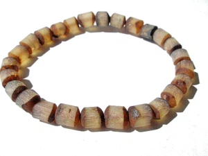 PULSERA ÁMBAR BÁLTICO CRUDO GENUINA Marrón Claro - Imagen 1 de 3
