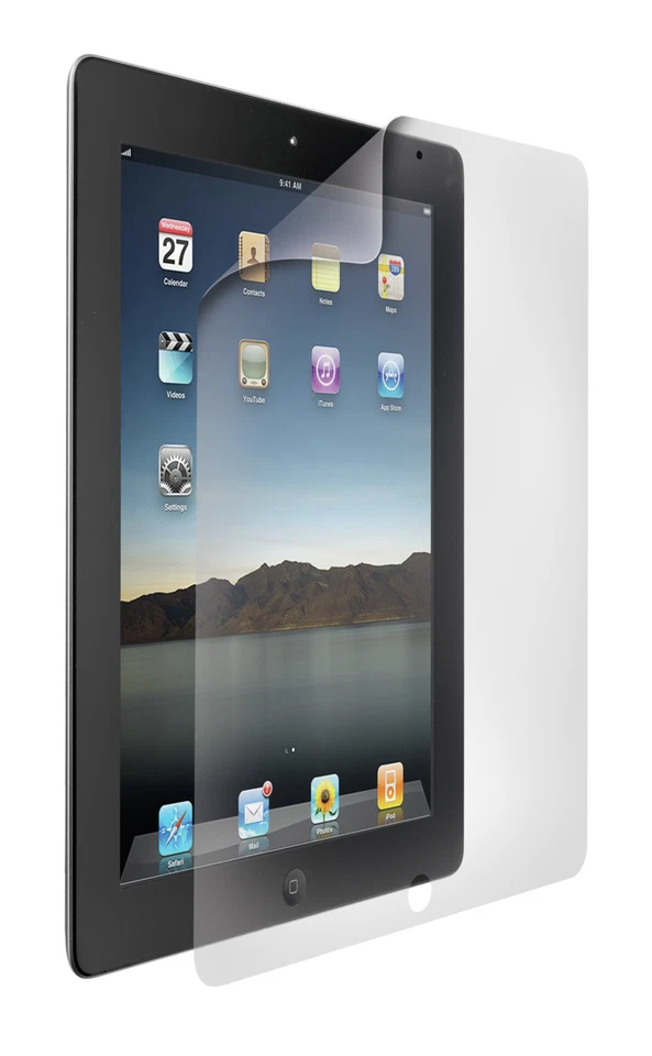 Trust Set of 2 Adhesive Screen Protectors For iPad 2, 3 & 4 With Cloth & Card - Image 1 of 1