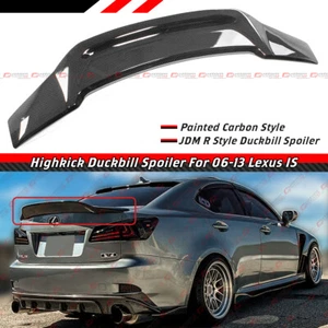 FOR 2006-2013 LEXUS IS250 IS350 ISF R STYLE CARBON LOOK DUCKBILL TRUNK SPOILER - Picture 1 of 5