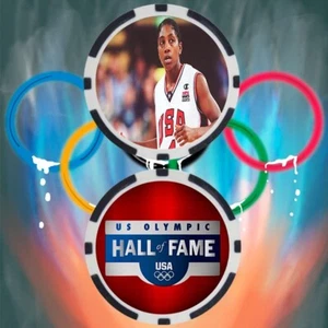 Teresa Edwards Basketball Olympian Collectible Poker Chip Button - Picture 1 of 2