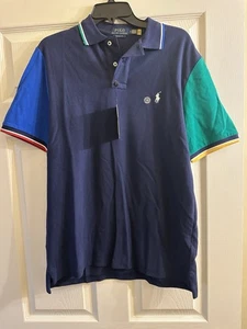 Polo Ralph Lauren Navy Polo Classic Fit Short Sleeve Shirt Size Medium $125 - Picture 1 of 3