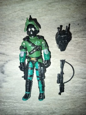 Vintage 1989 GI Joe Cobra Night Viper, Quase Completo, 1 rachadura no cotovelo - Imagem 1 de 2