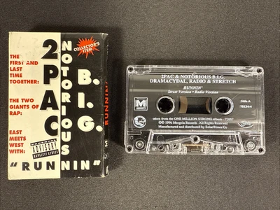 2PAC Notorious B.I.G. RUNNIN Cassette Tape Card Sleeve Made In USA - Image 1 of 4