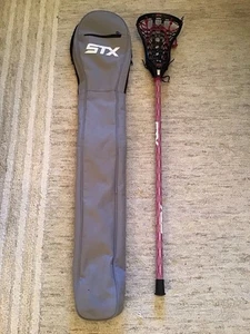 Perfect Girls STX CRUX 100 Lacrosse Stick, BLACK & FUSCHIA, 42.5”  w/ Ba - Picture 1 of 10