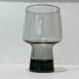 Vintage 70s Libby Glass Smoke Accent beer glass 5.5” gray blown glass MCM - Picture 1 of 5