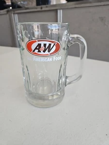 Vintage A&W Root Beer Mug All American Food 6" Tall Heavy Thick Glass - Picture 1 of 6