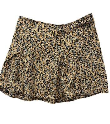 Мини-юбка John Galt Brandy Melville один размер желтая черная с цветочным узором коттедж богемное - Изображение 1 из 4