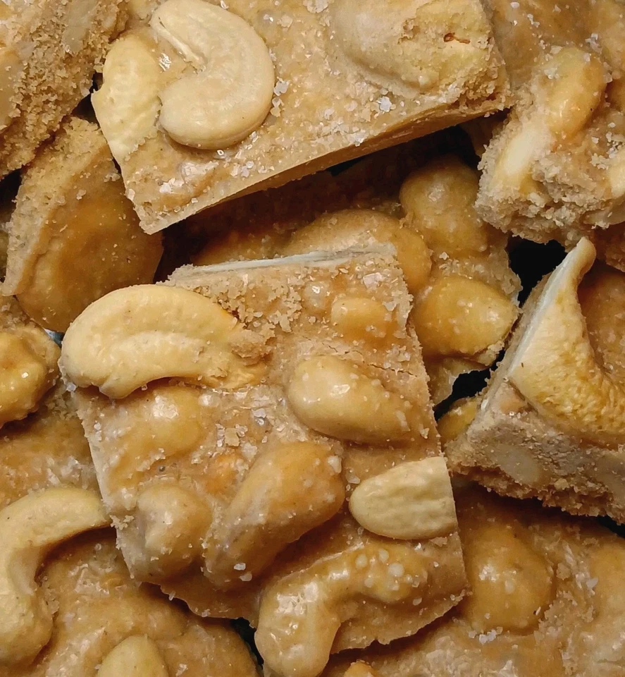 5oz - Organic Salted Cashew Brittle - Sugar Free - Diabetic Friendly - Delicious - Image 1 of 2