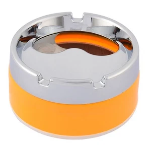 Car Round Wind Resistant Closable Vehicles Car Ashtray Cigarette Ash Holder - Picture 1 of 3
