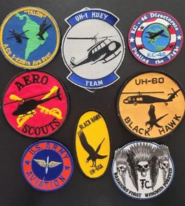 8 Patch lot of GWOT US Army Military unit Morale patches ISAF OEF OIF helcopter - Picture 1 of 2