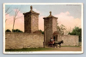 Vintage Old City Gate St. Augustine Florida Postcard by Detroit Publishing - Picture 1 of 2