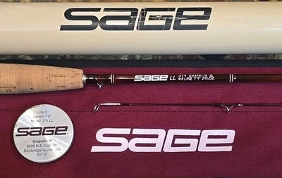 Original Sage Graphite III 379-4 LL fly rod - 7'9" 3wt 2 piece - Image 1 of 4