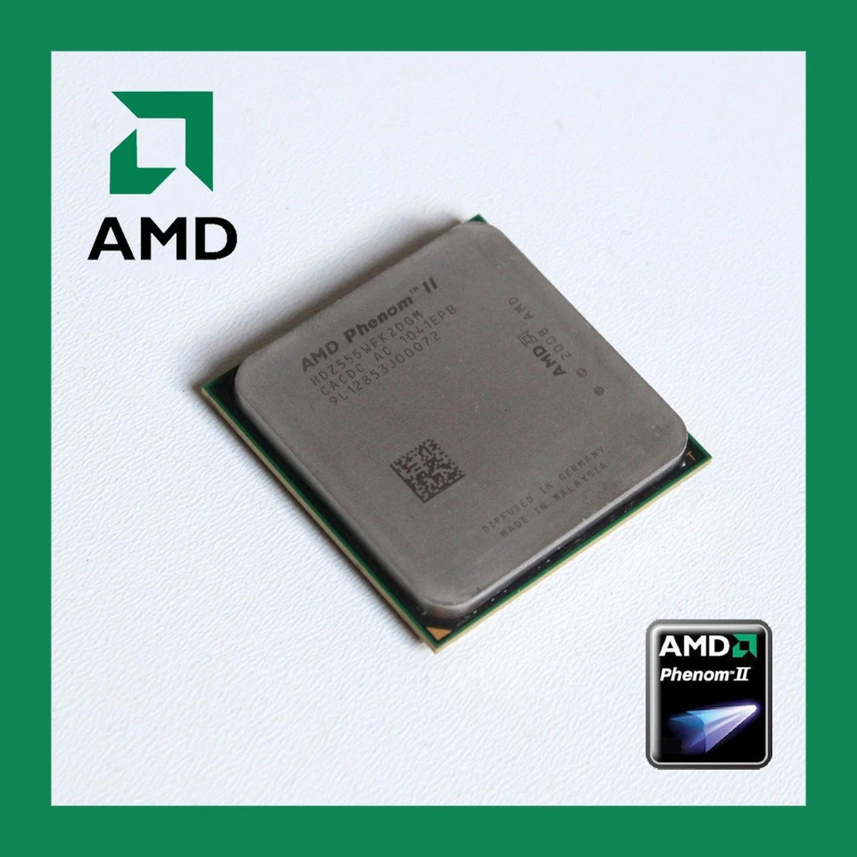 AMD Phenom II 555 ✔️ Dual-Core CPU HDZ555WFK2DGM Black BE 2 AM2+ AM3 3.2 GHz 6MB - Immagine 1 di 3