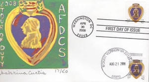 2008 FDC - Scott # 4164 Combo - Purple Heart - Curtis - Bild 1 von 1