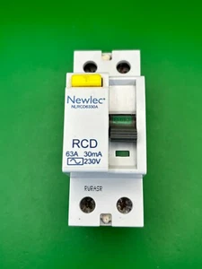 Newlec NLRCD6330A 63A 30mA RCD - Imagen 1 de 4