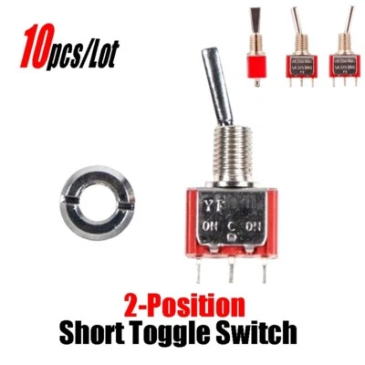 10 Pcs Short Toggle Switch 2 Position For RC Wakera Flysky RadioLink Transmitter - Image 1 of 4