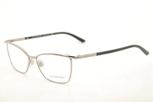 Nuevo Auténtico Burberry B 1209 1006 Plateado/Negro 53mm Marcos Anteojos RX Italia - Imagen 1 de 12