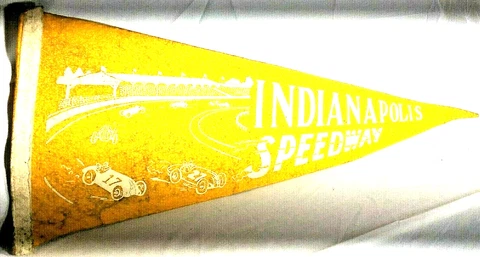 vintage Indianapolis speedway pennant  28" long indy 500 Cover
