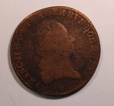 1800 S Austrian 3 Kreuzer, cobre grande Foto 1 de 2