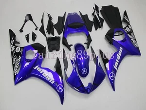 Blue Black Jordan ABS Injection Fairing Kit Fit for 2003 04 YZF R6 2006-09 R6S - Picture 1 of 6
