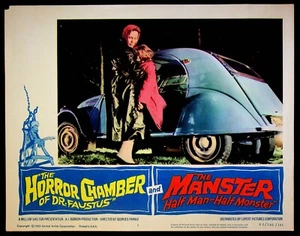 Horror Chamber of Dr Faustus & The Manster 1962 Original Combo Lobby Card #3 - Picture 1 of 2