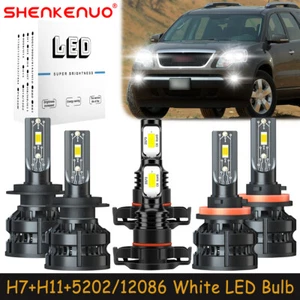 For GMC Acadia 2007-2012 Combo LED Headlights Bulbs High Low Beam Fog Lights Z8 - Picture 1 of 22