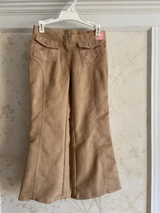 NWT $39.5 Gymboree Park City Luxe Girls Faux Suede Pants 6 Tan - Picture 1 of 3